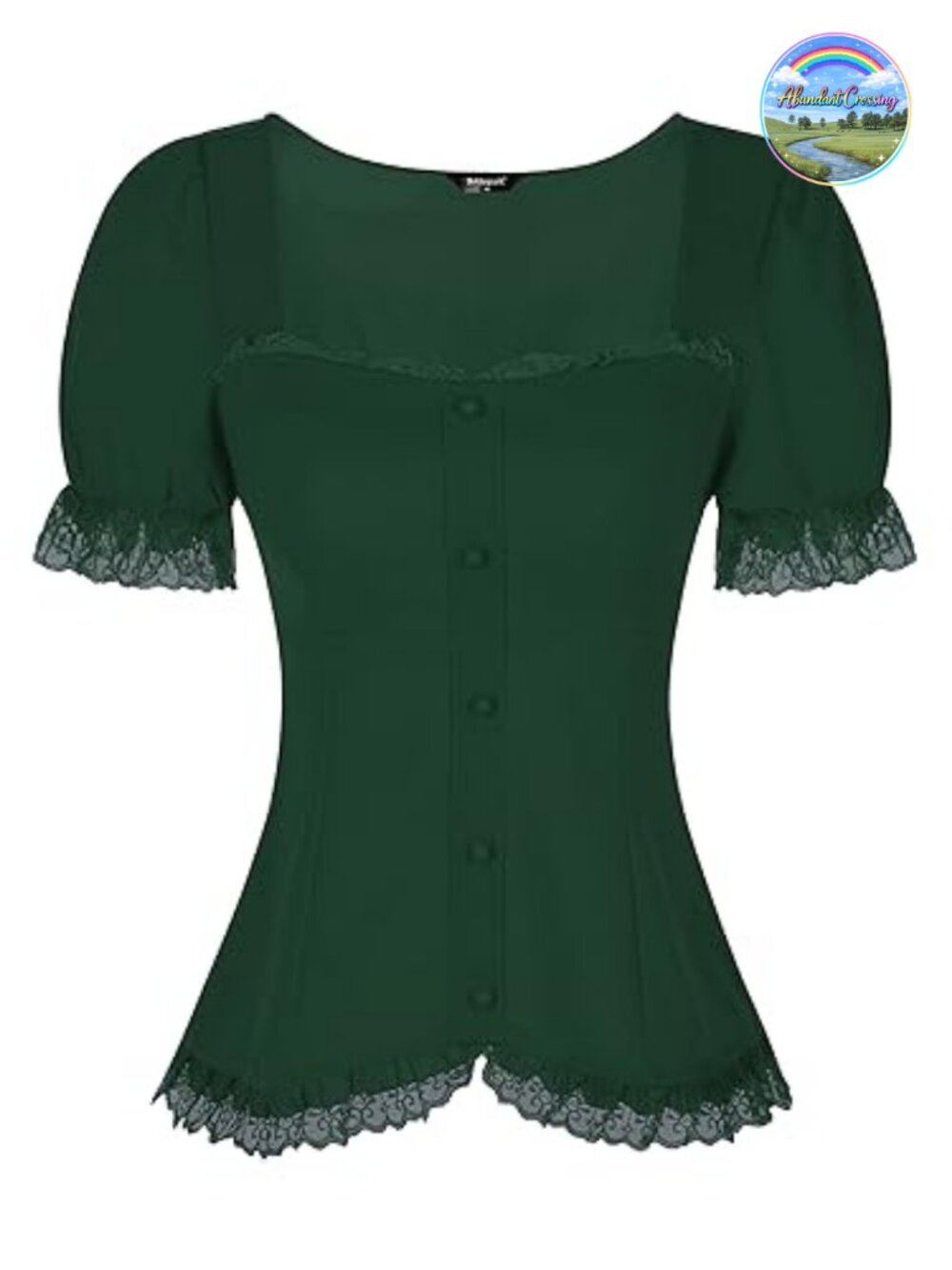 Renaissance Puff Sleeve Victorian Blouse Lace Up Steampunk Top
